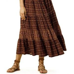 NEW LUSANA bella maxi skirt in copper